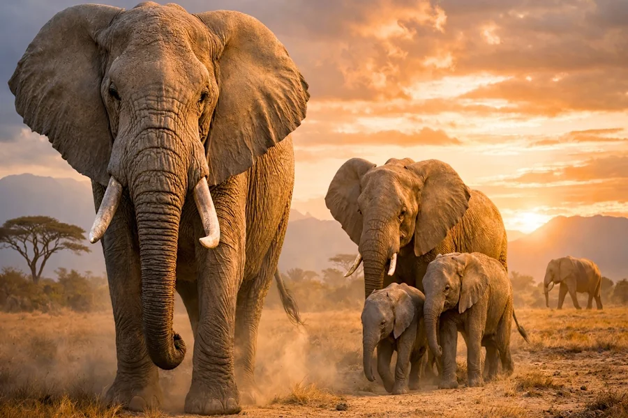 animals that live in plains elephant