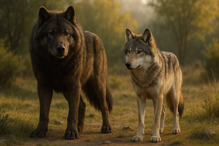 dire wolf size comparison
