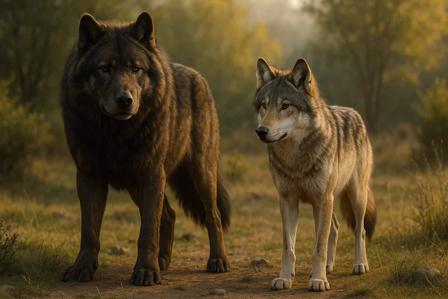 dire wolf size comparison