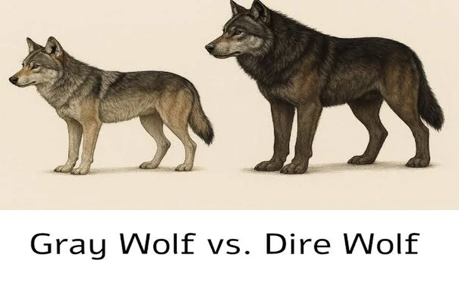 dire wolf size comparisons