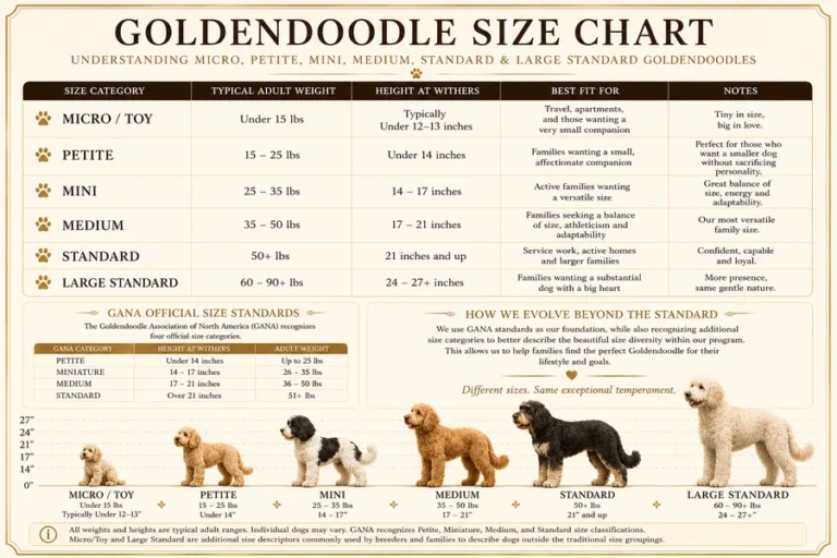 mini goldendoodle size chart